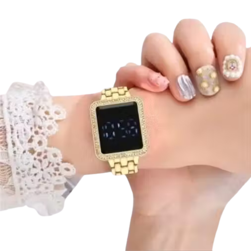 Luxury Diamond Touchscreen LED Steel Band Ladies Watch